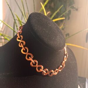 Vintage Copper Choker Collar Necklace